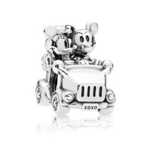 Disney Mickey and Minnie Vintage Car Silver Charm